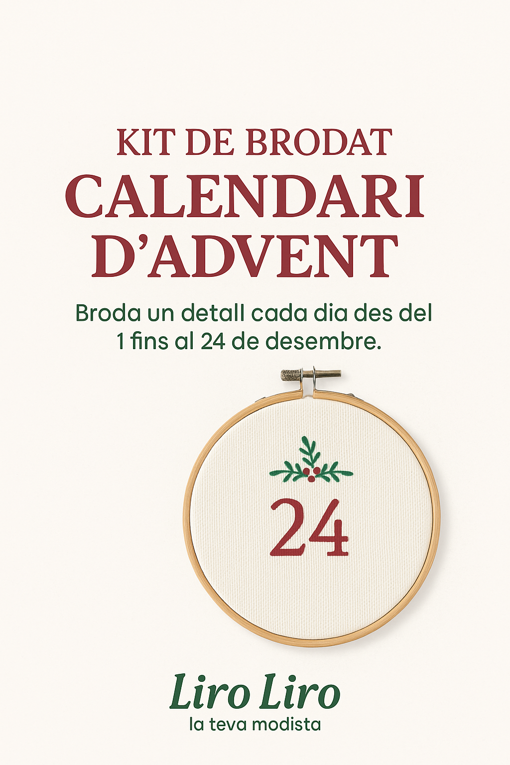 Kit de brodat de Nadal Calendari d'Advent